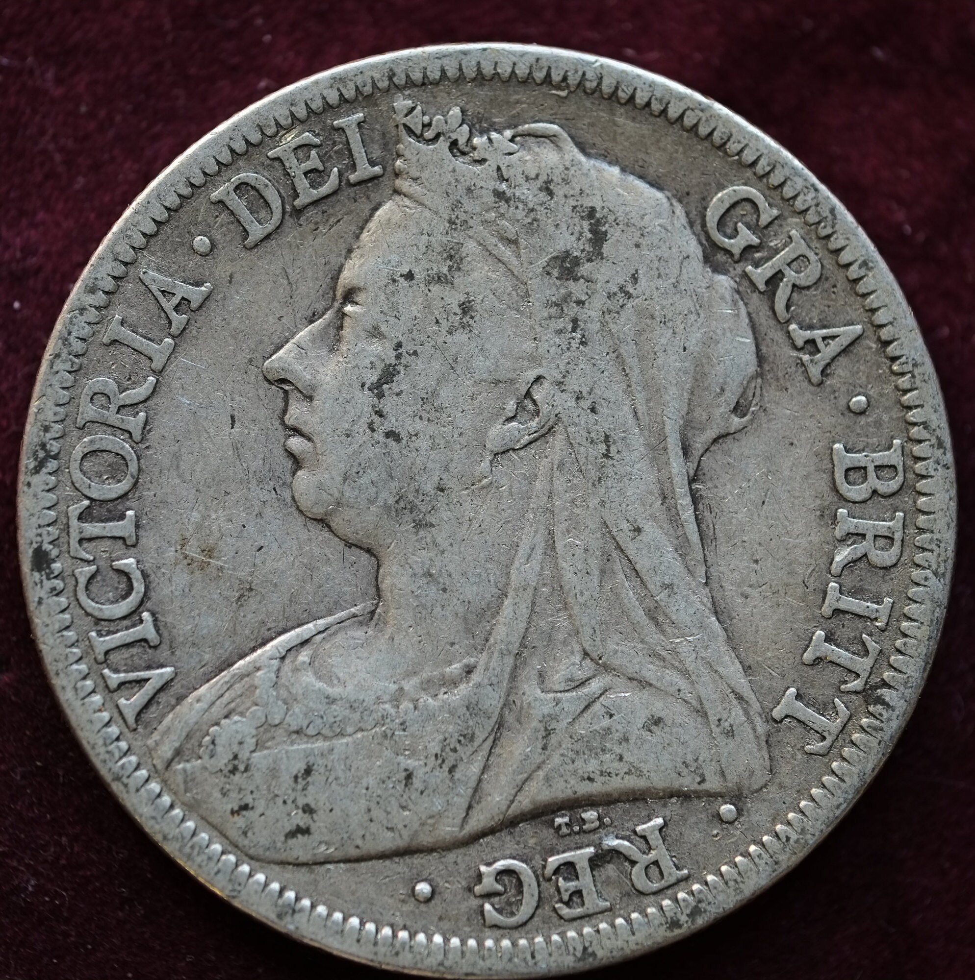 Image of 1901 Silver Half Crown Queen Victoria
