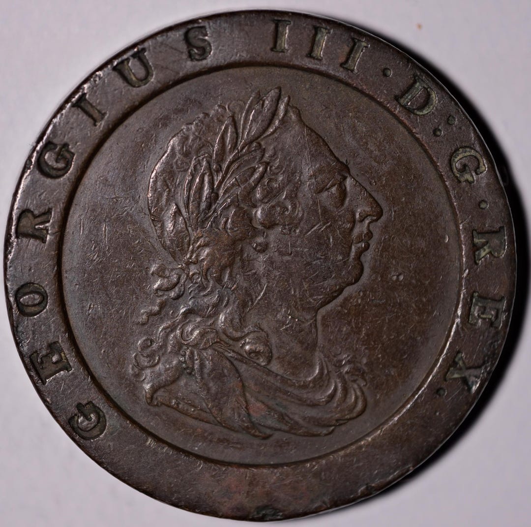 1797年 カートホイール 2ペンス硬貨 ジョージ3世 - Etsy 日本