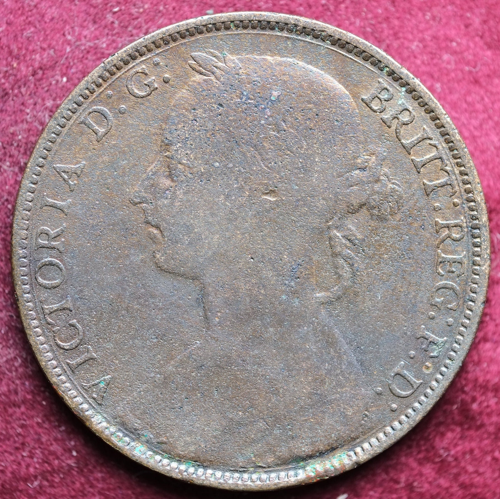 Image of 1886 Late Victorian One Penny Coin