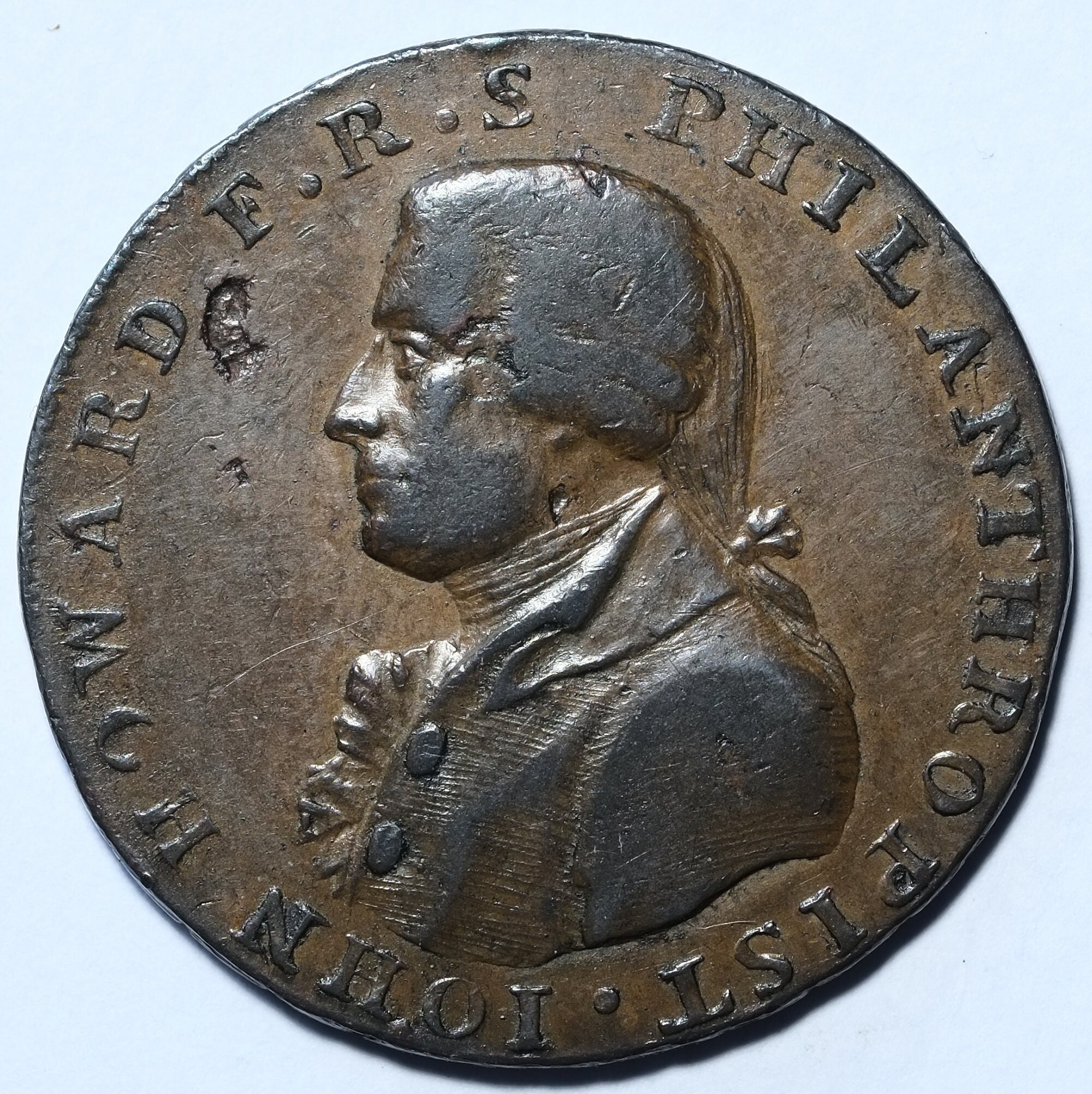 1795 John Howard Philanthropist Half Penny Token Rule Britannia - Etsy
