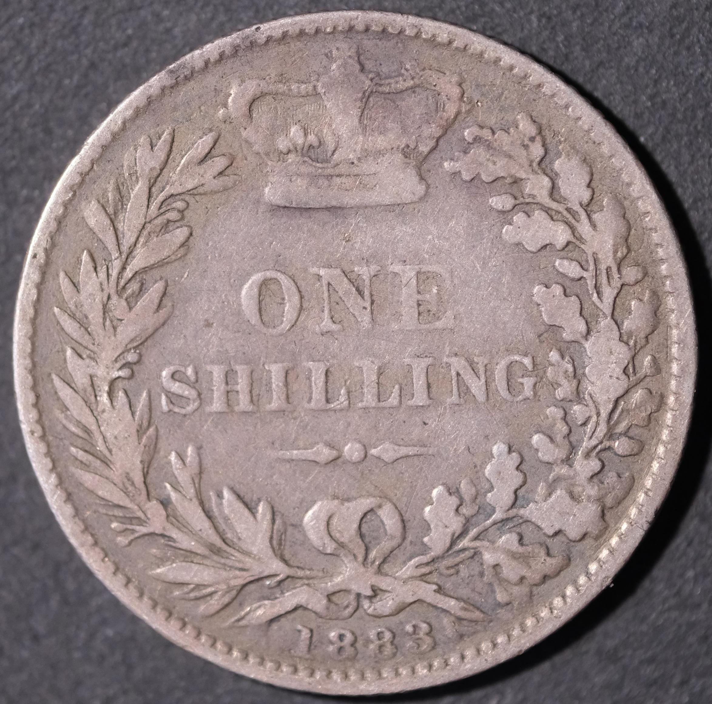 イギリス 1シリング銀貨(1883年) ヴィクトリア女王/SV925 1880年
