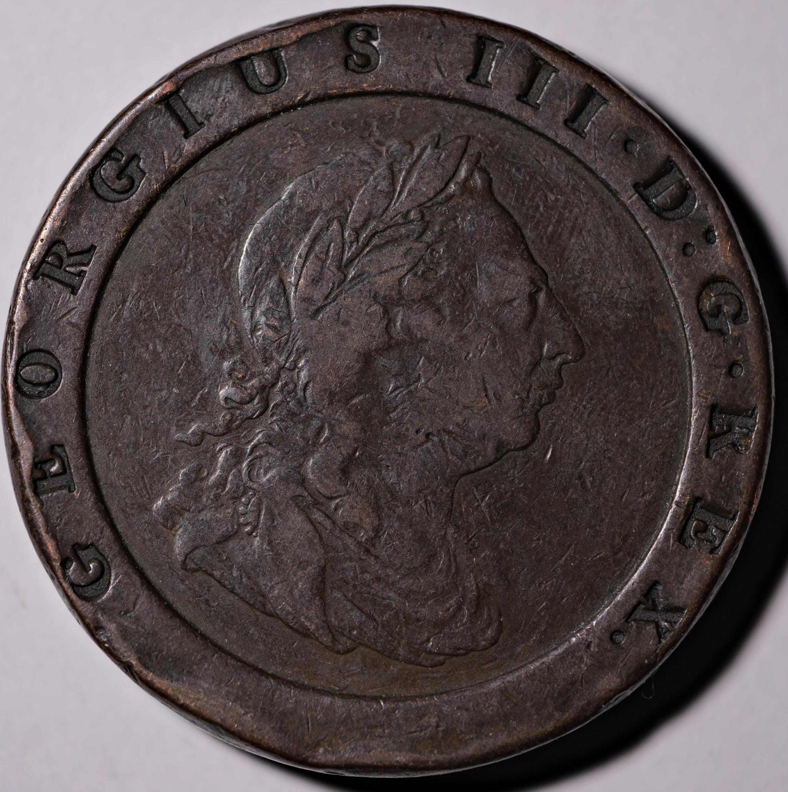1797 Cartwheel Twopence Coin King George III - Etsy