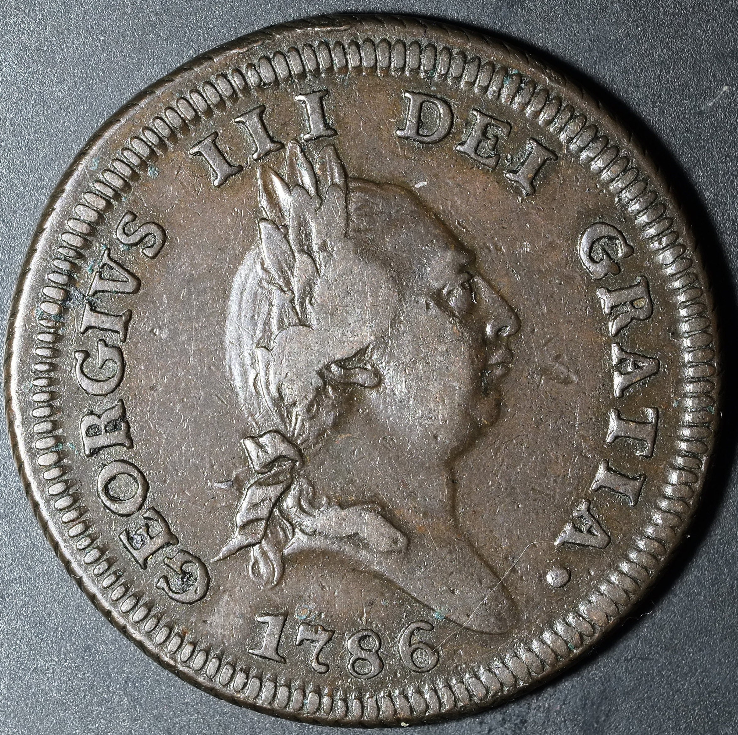 ジョージ3世1786年Isle of Man Penny