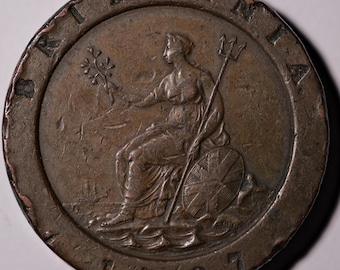 コ*木様 1797年 英国カートホイール 2ペンス 銅貨ジョージ3世 1797年ジョージ3世カートホイール2ペンス：初期のイギリス銅貨 - Etsy 日本