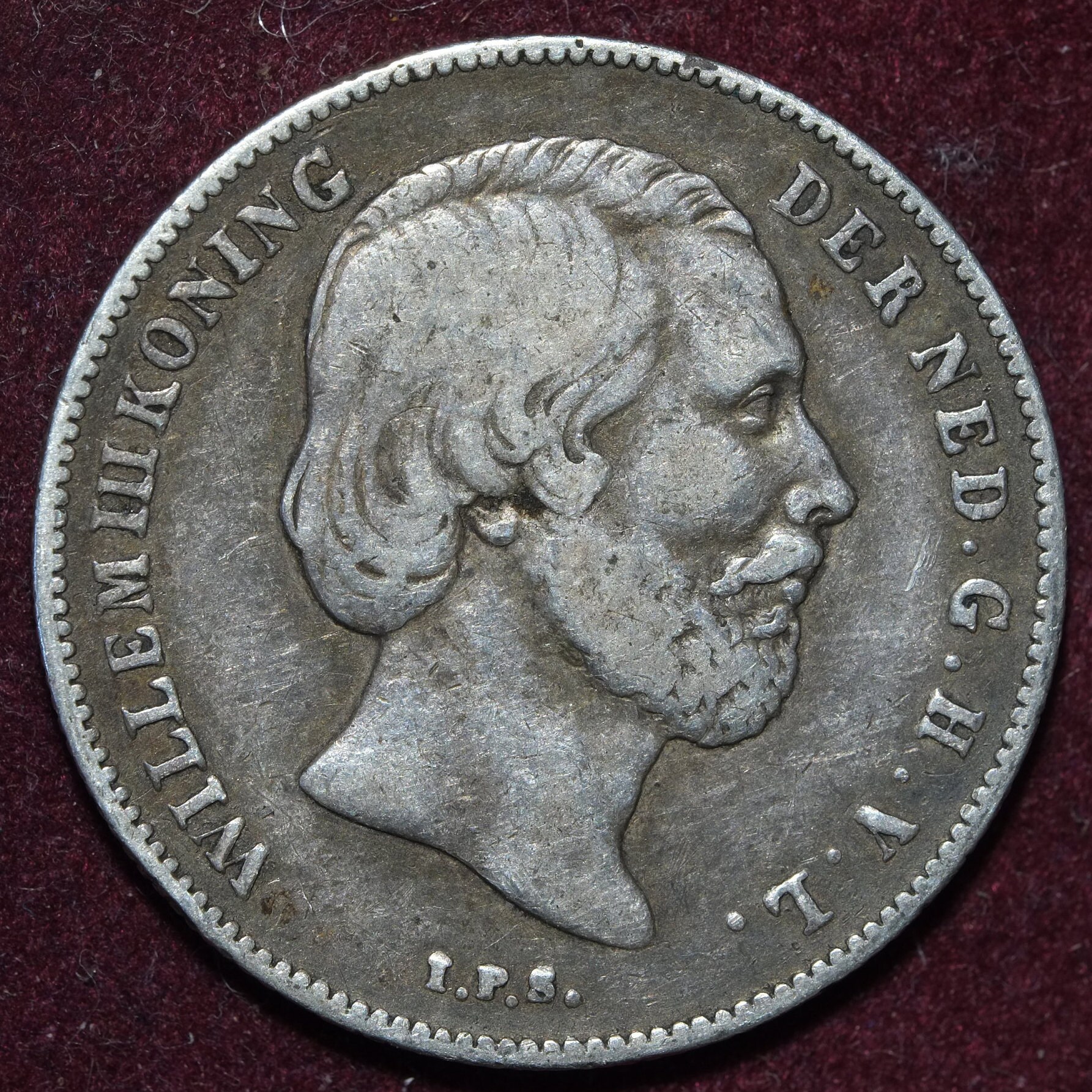 Image of 1863 1/2 Gulden Silver Coin Netherlands