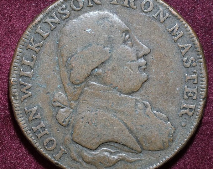 John Wilkinson Iron Master Half Penny Token 1788 Etsy