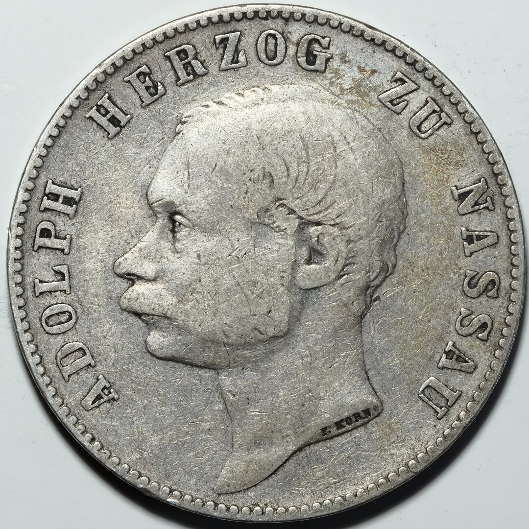 珍品　1オンス スイス　Fine Silver NDS 1863 Silver 1 Vereinsthaler Adolph Herzog Duchy of Nassau - Etsy