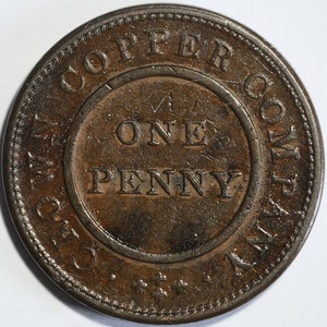1811 one penny token Birmingham - Crown Copper Company