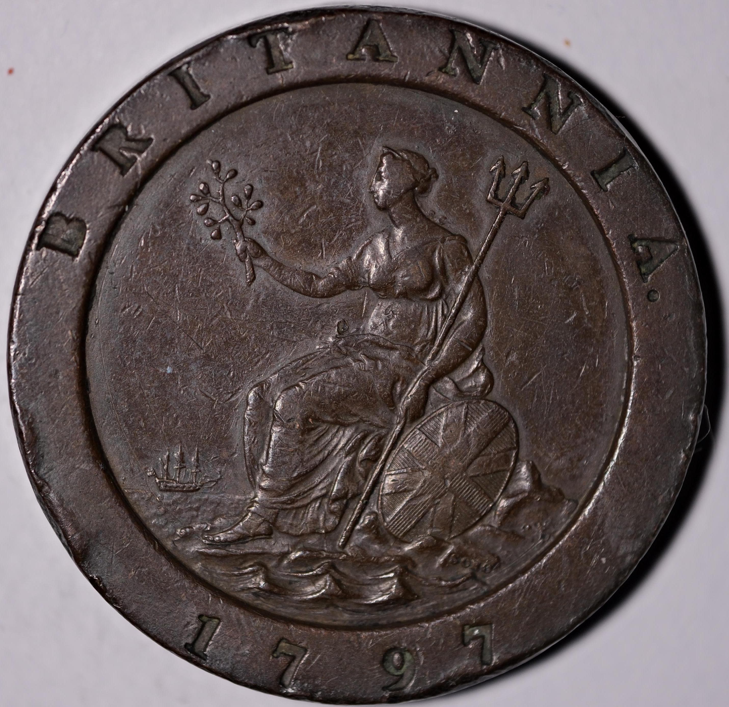 1797年 カートホイール 2ペンス硬貨 ジョージ3世 - Etsy 日本
