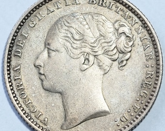1883年 ビクトリア銀貨 1シリング - Etsy 日本