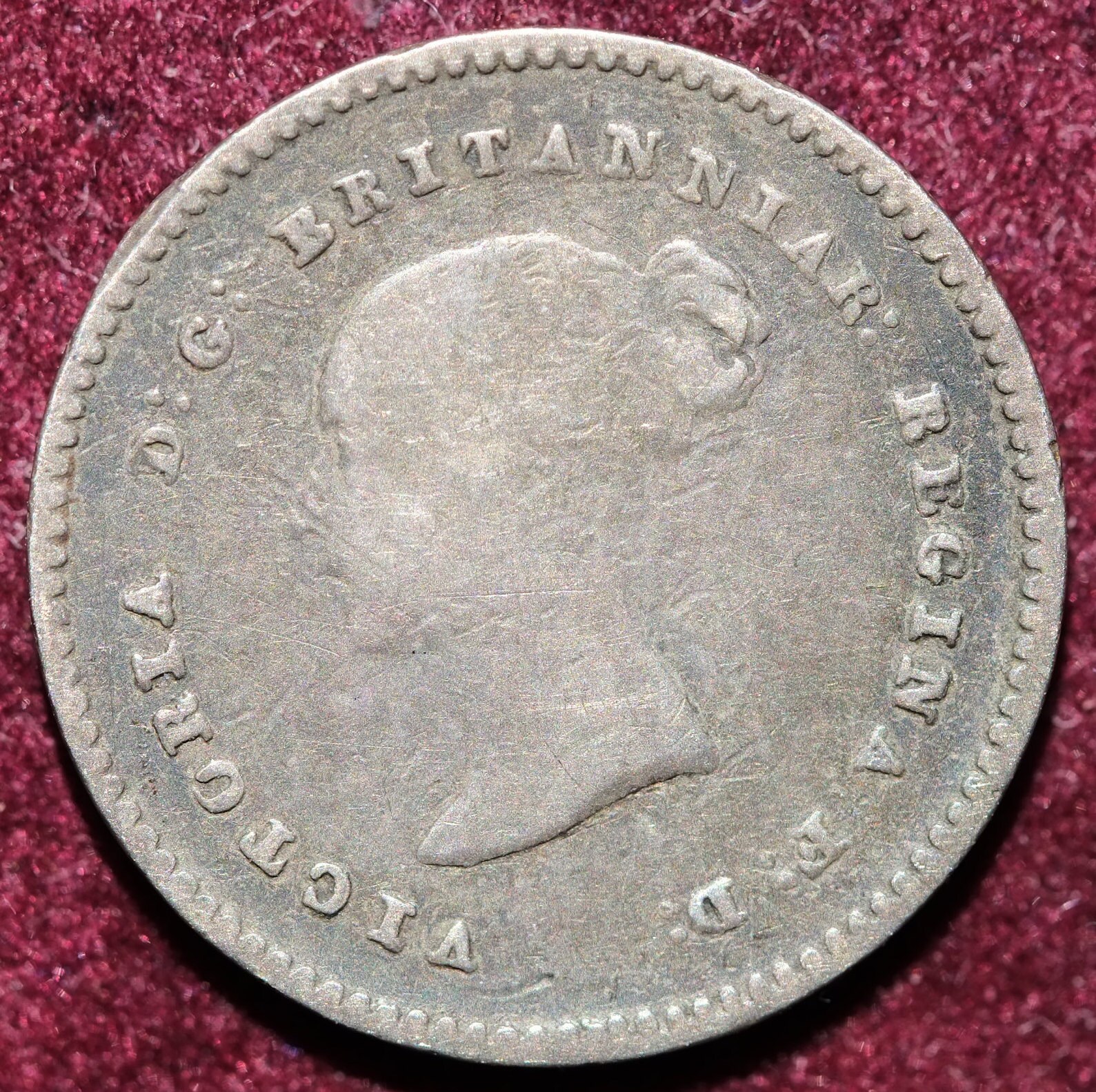 1838年 2ペンス銀貨 マウンディまたは植民地コイン ヴィクトリア女王
