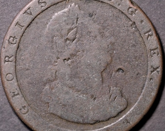 1813 Isle of Man George III Cartwheel One Penny