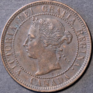 1884 Un cent Canada Victoria