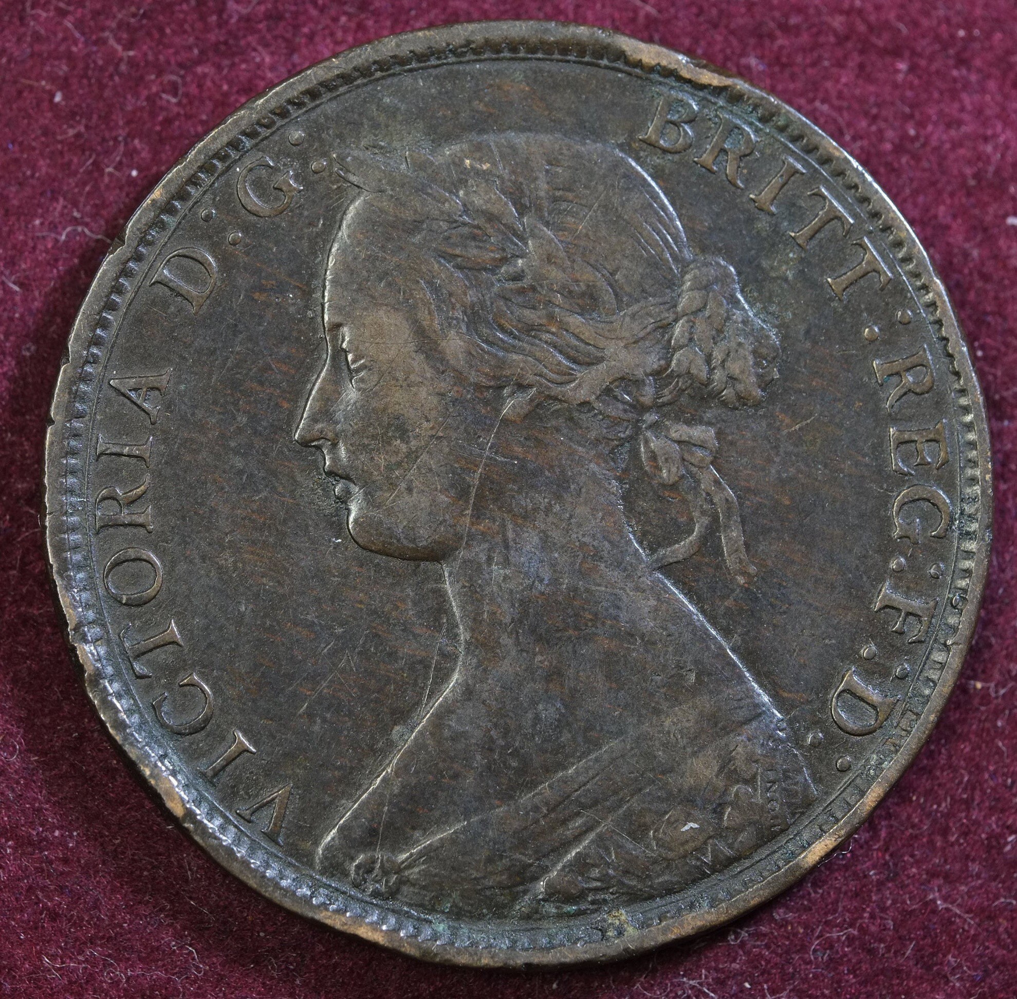 Image of 1861 One Cent New Brunswick Canadian Provincial Coin Victoria