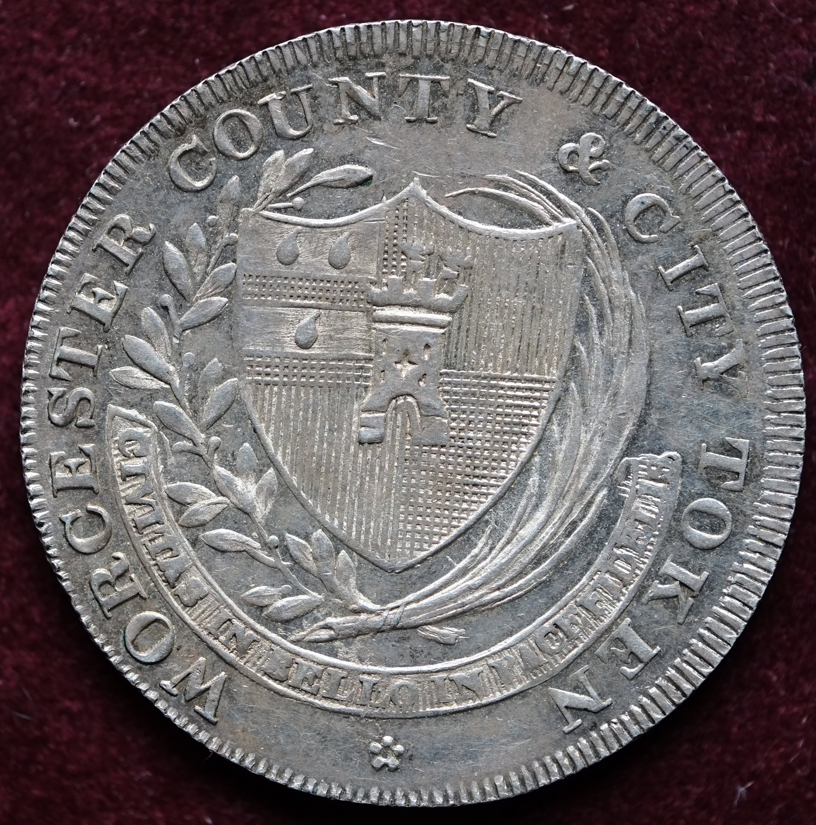 Image of 1811 Silver Shilling Token Worcester County & City