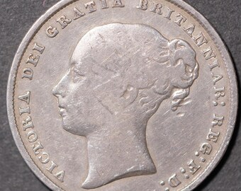 1883年 ビクトリア銀貨 1シリング - Etsy 日本