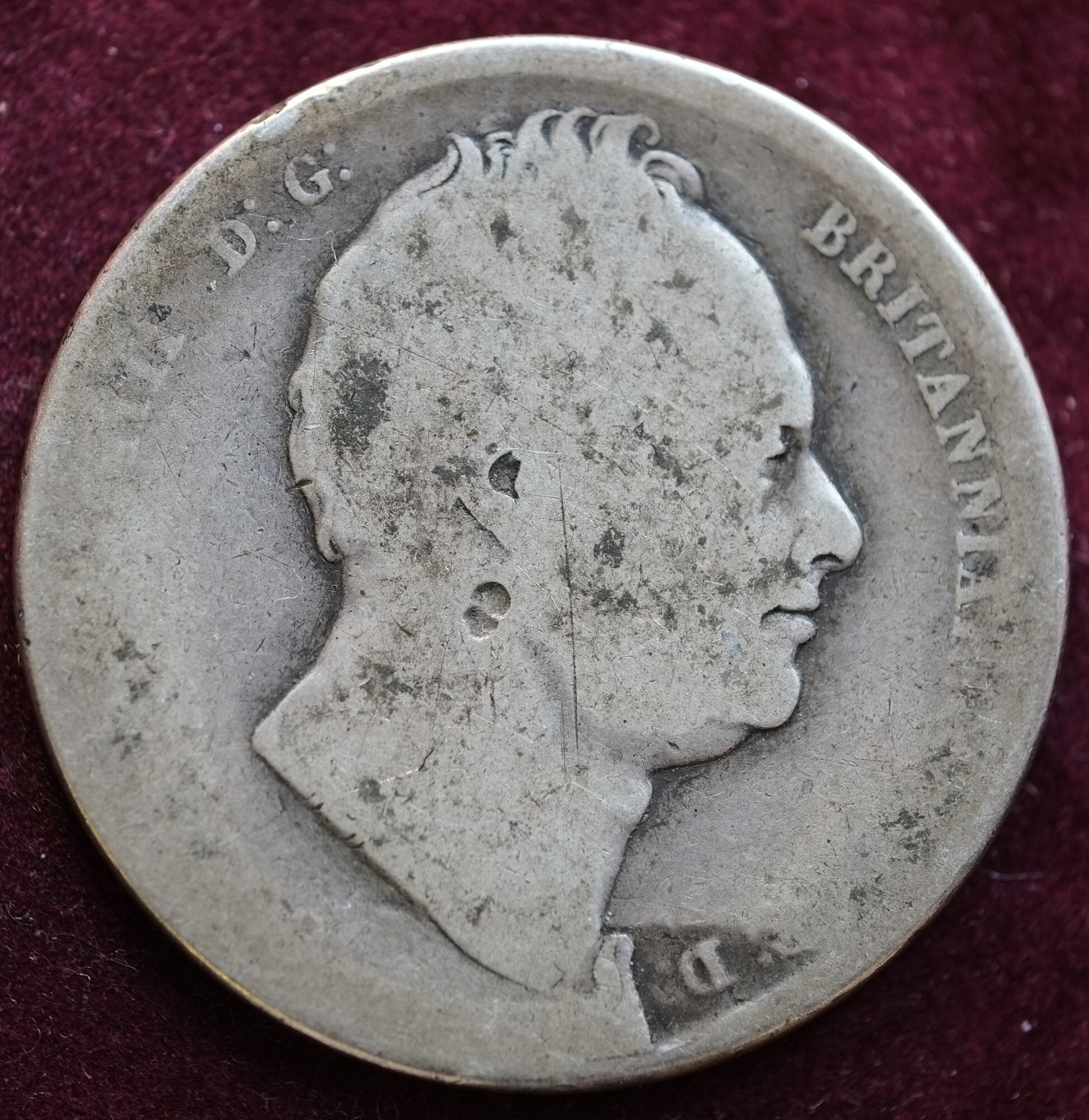 Image of 1830 - 1837 Silver Half Crown King William Iiii