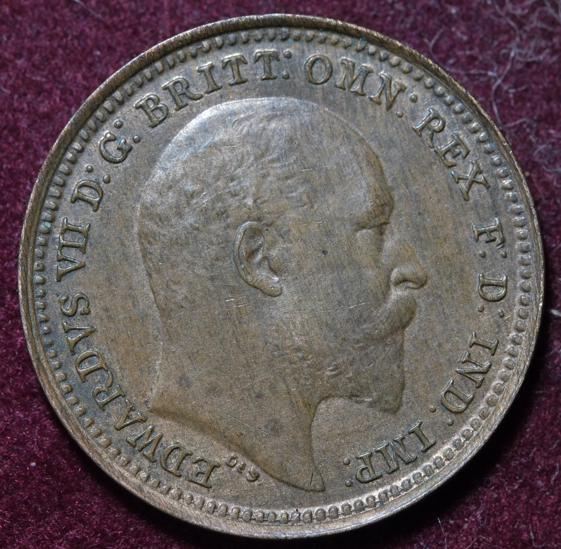 Image of 1902 One Third Farthing Colonial Issue For Malta Edward Vii