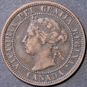 1898 H One Cent Canada Victoria