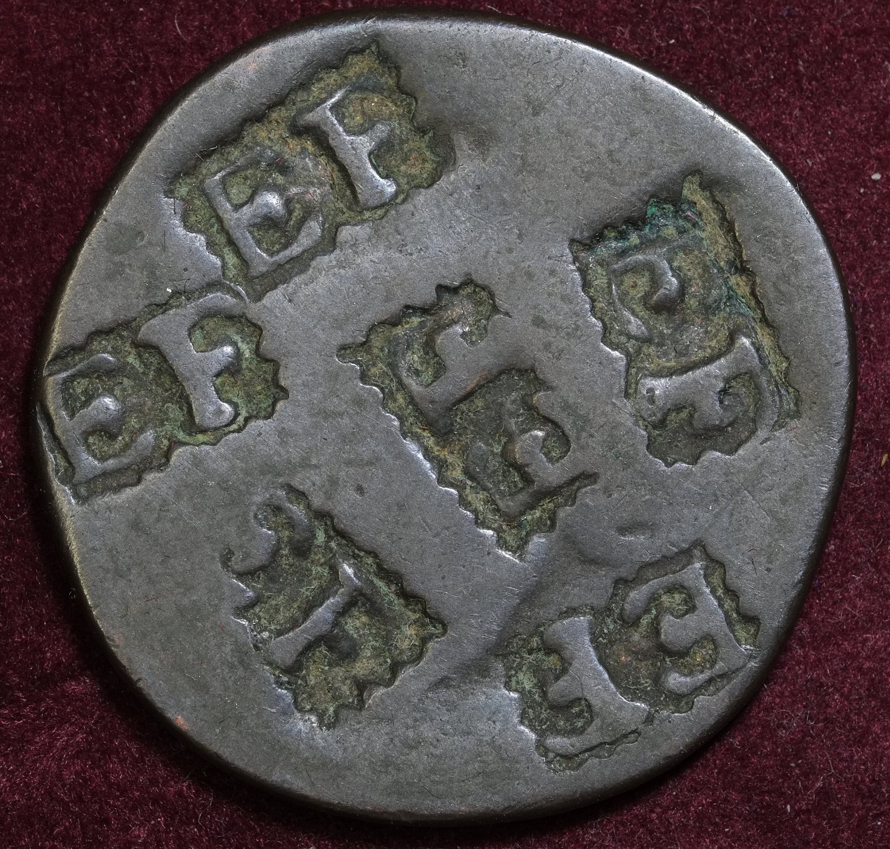 1795年ハーフペニートークン銅貨ウェールズ王女ミドルセックス