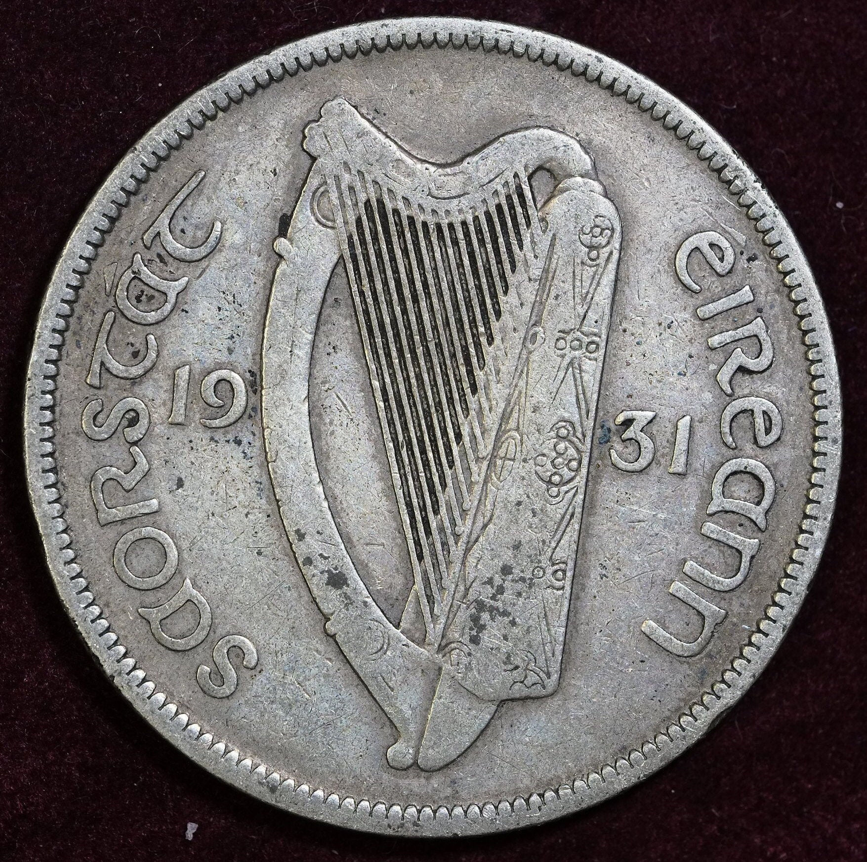Image of 1931 Irish Silver Half Crown Coin