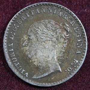 1879 silver one penny maundy coin
