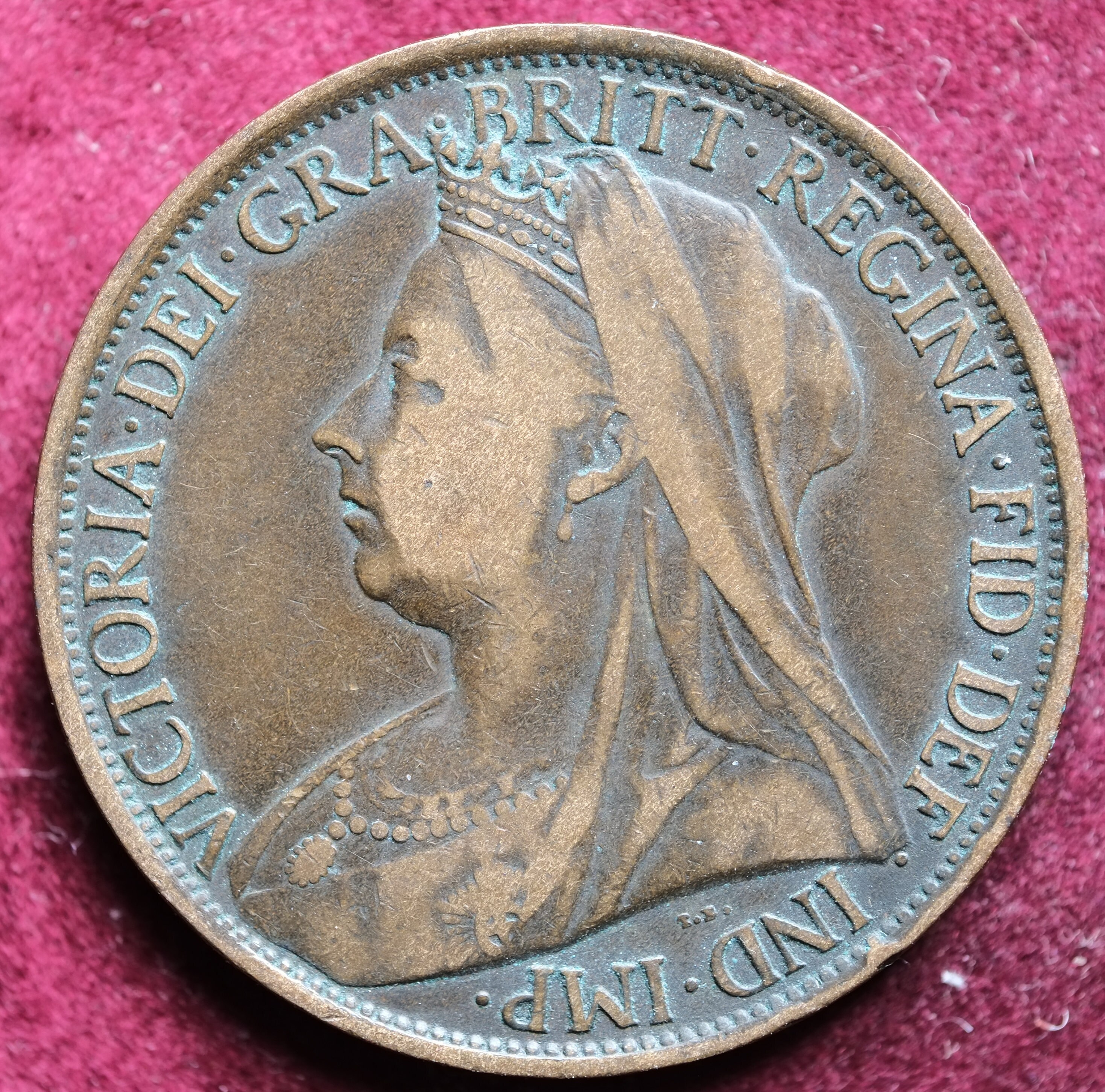 Image of 1897 Late Victorian One Penny Coin