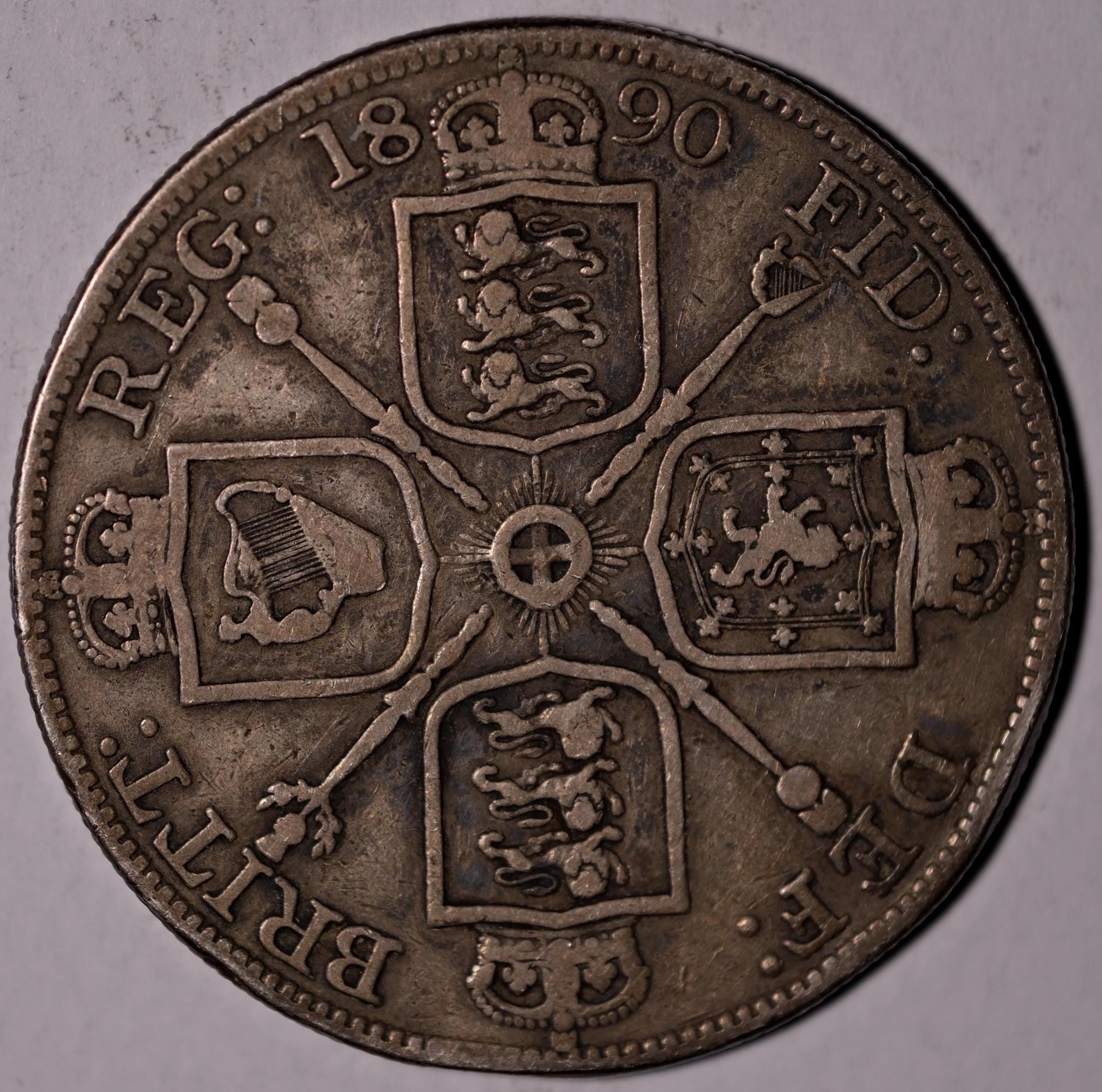 1890年 ヴィクトリア女王ダブルフローリン銀貨 - Etsy 日本