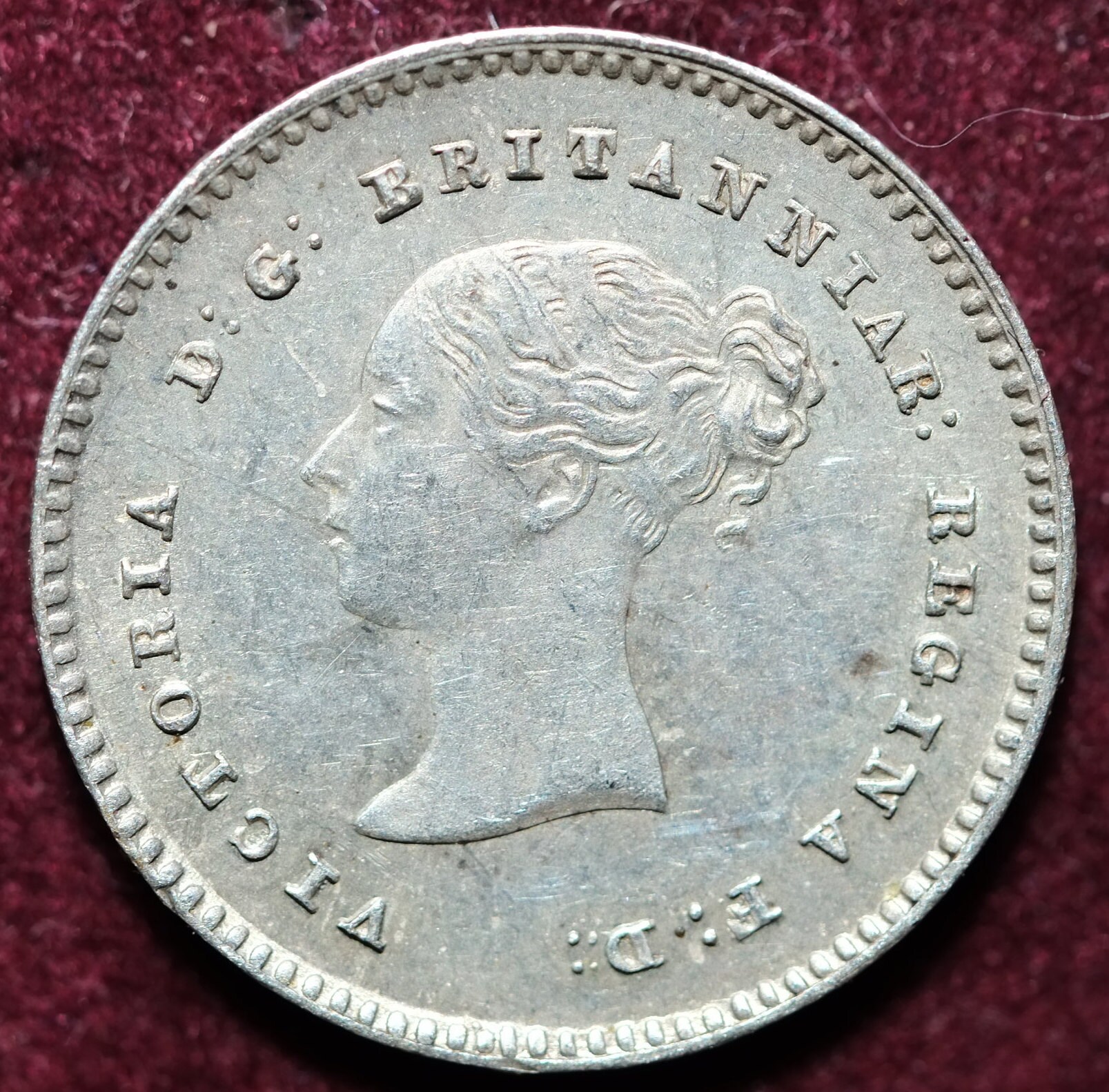 Image of 1842 Silver Twopenny Maundy Coin Queen Victoria