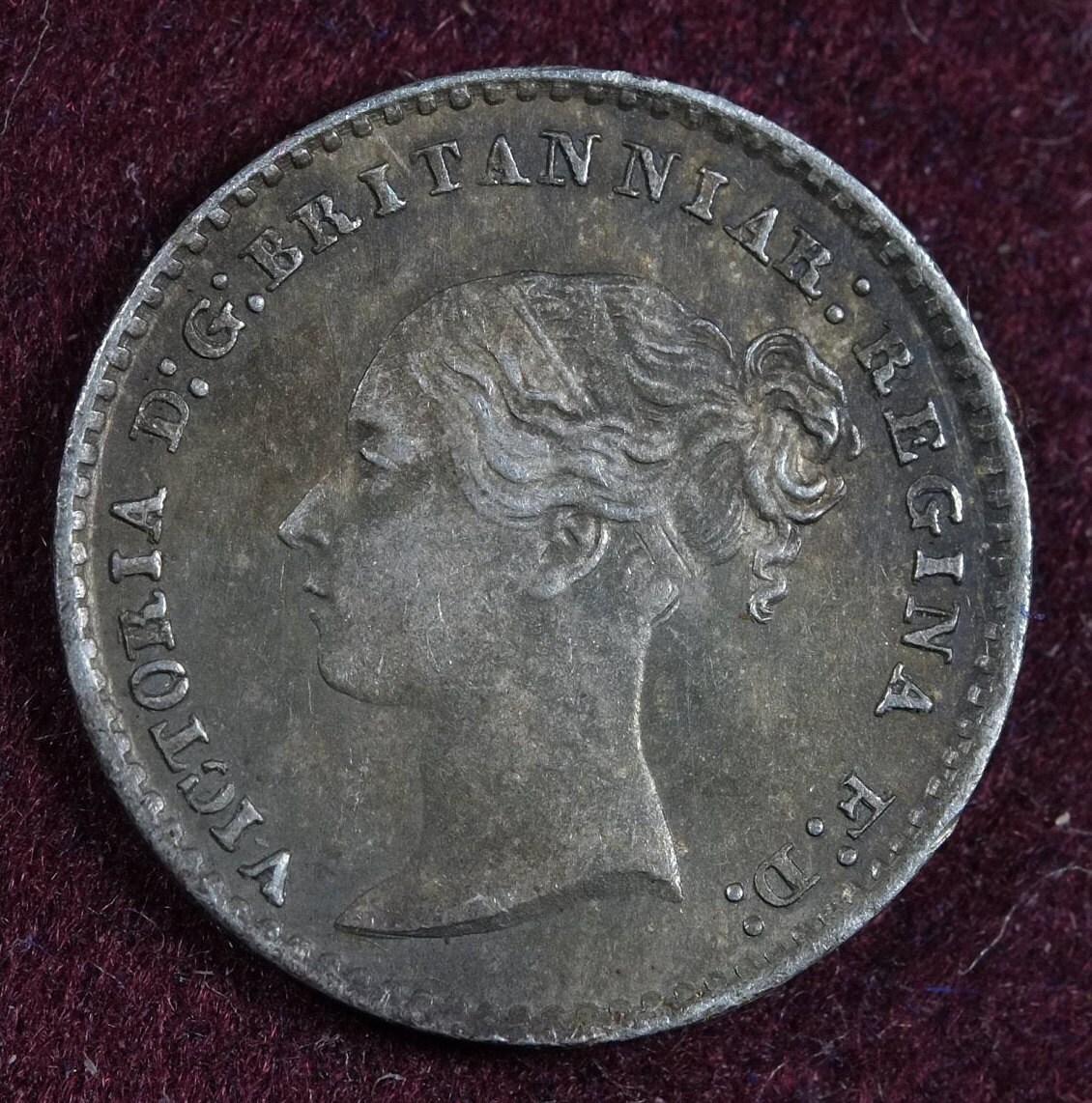 Image of 1879 Silver One Penny Maundy Coin Queen Victoria