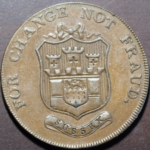 Sussex & Kent Conder Token Gibbs, Lamberhurst Copper Halfpenny 1794