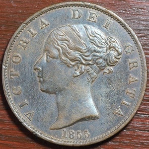 1855 Victorian Half Penny