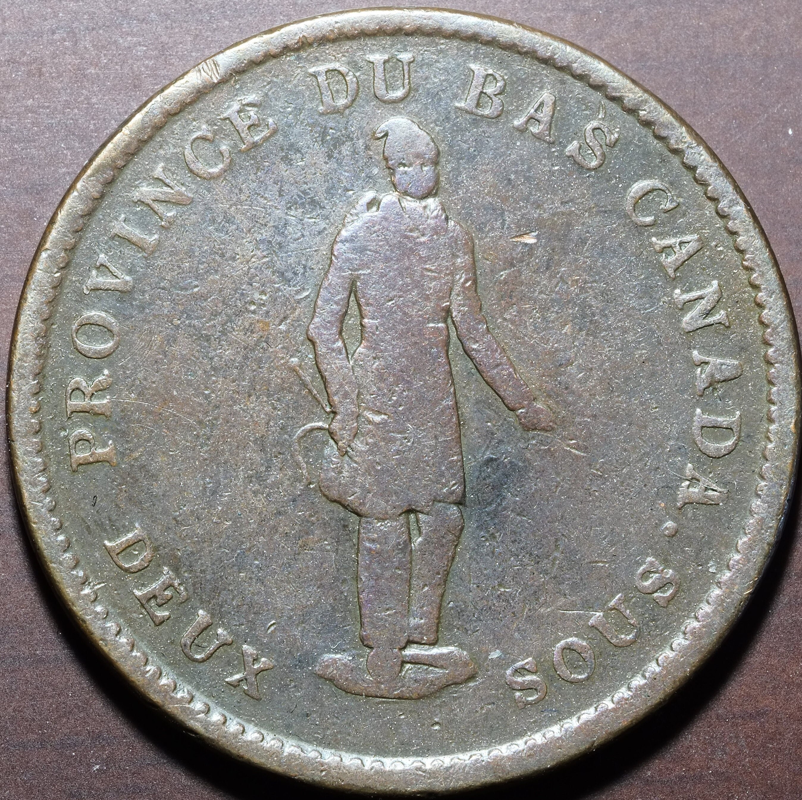 1837 年 1 ペニー トークン Deux sous カナダ - Etsy 日本