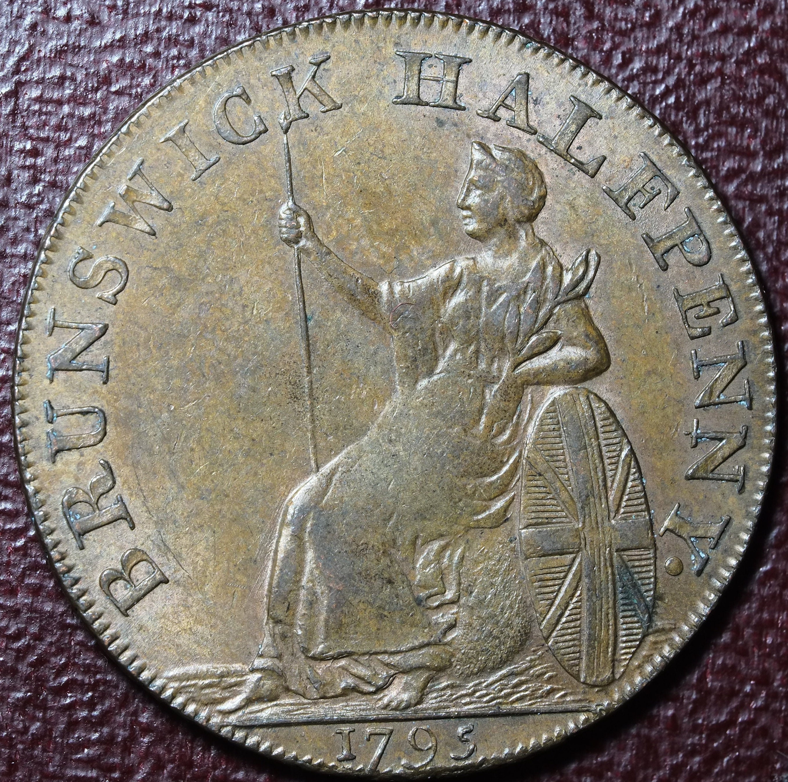 1795 ブランズウィック ハーフペニートークン J キルビントン ミドル