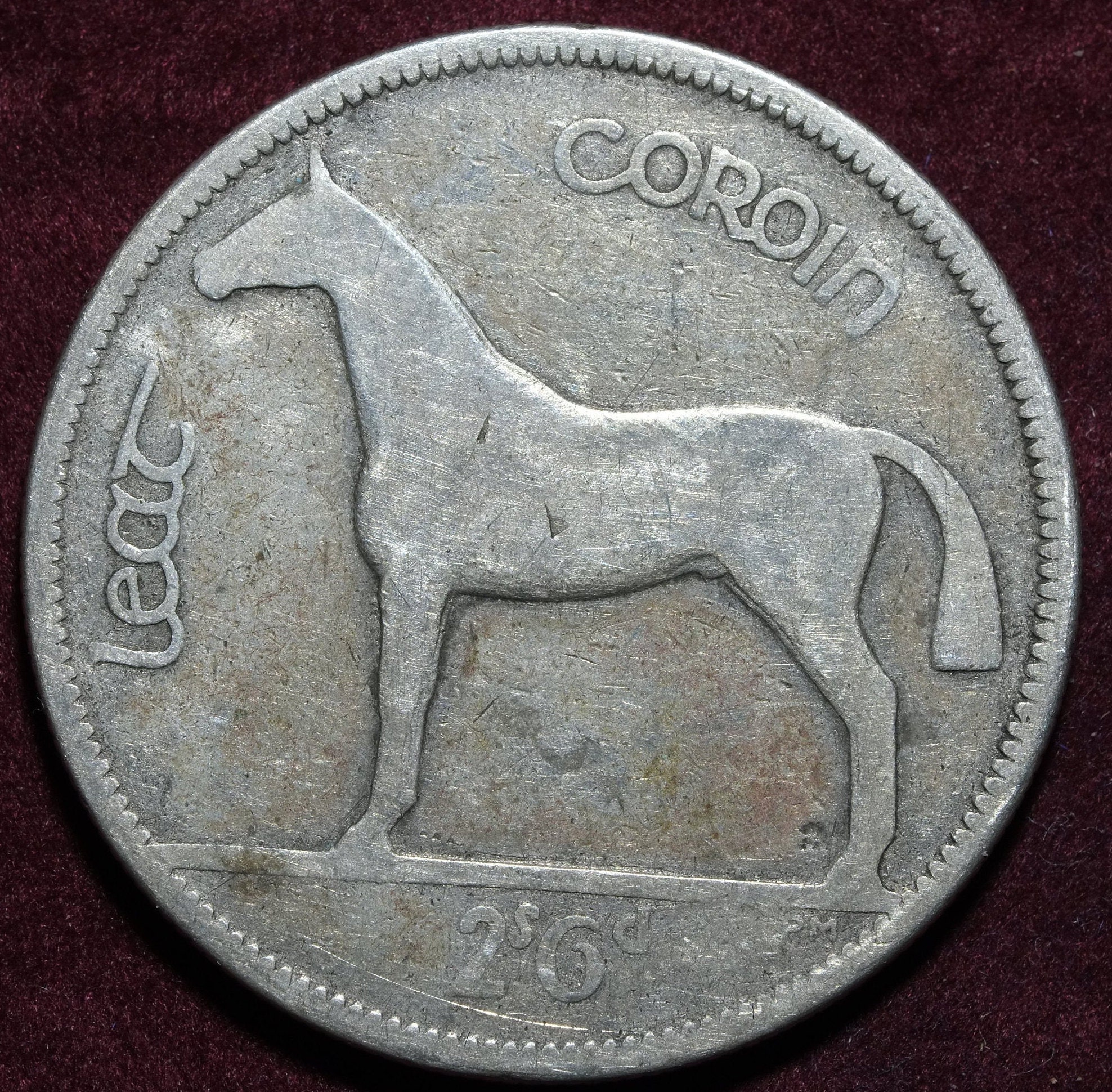 Image of 1928 Irish Silver Half Crown Coin