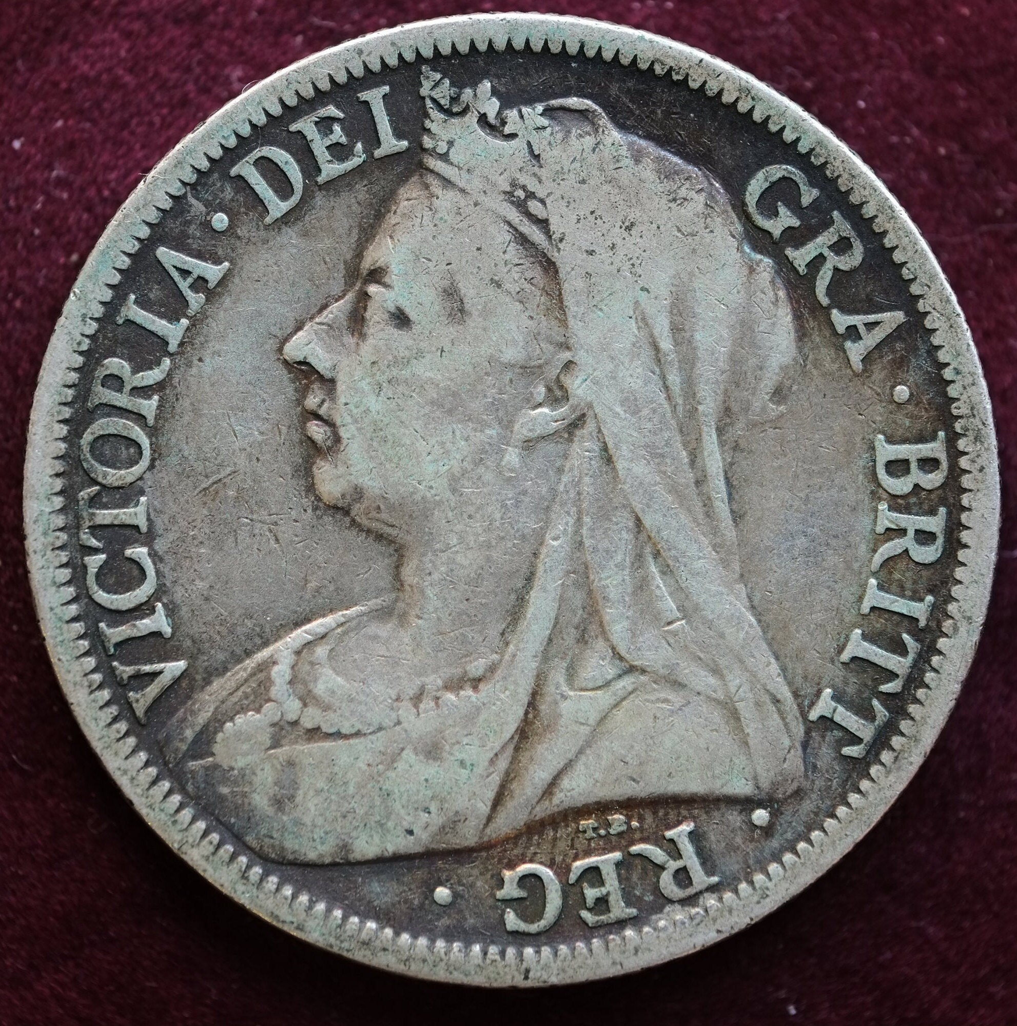 Image of 1900 Silver Half Crown Queen Victoria