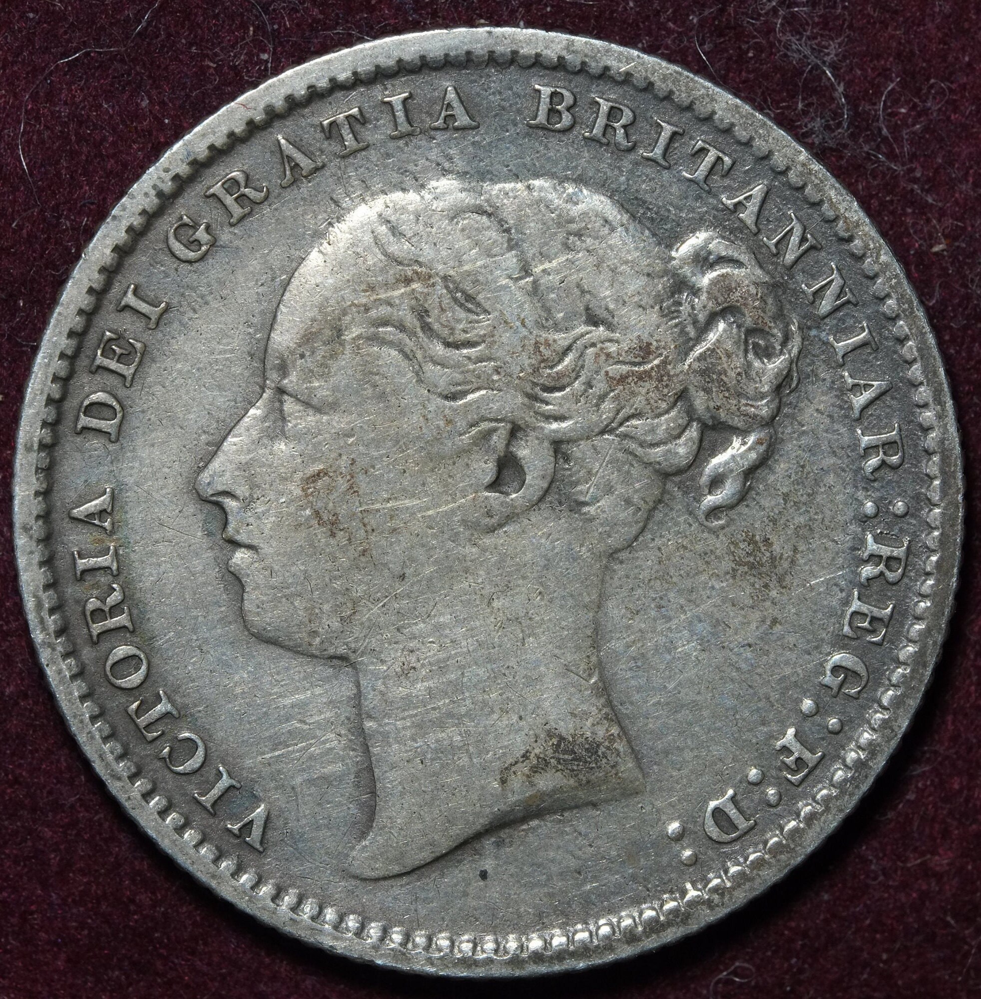 Image of 1886 Late Victorian Silver Shilling