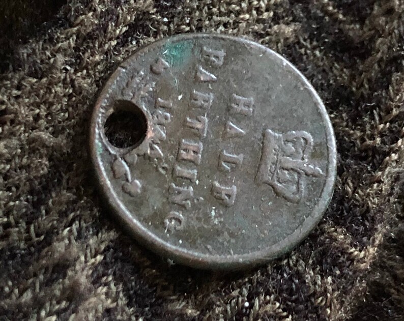 A 1844 Queen Victoria Young Head Copper 1 2 Farthing Coin Etsy