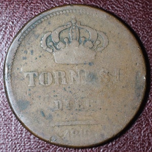Italian States 1819 10 Tornesi Ferdinand I