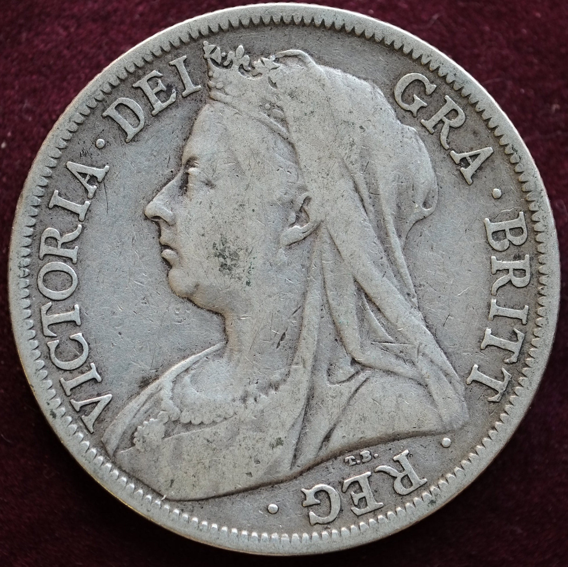 Image of 1899 Silver Half Crown Queen Victoria