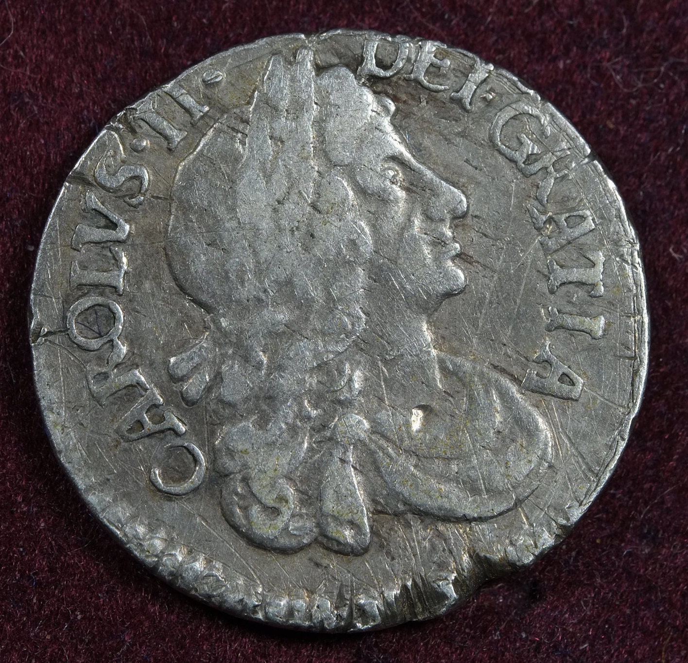 Image of 1679 King Charles Ii Silver Twopence Coin