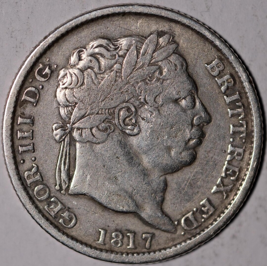 ⭐︎トトさん専用⭐︎1817年 イギリス「ジョージ3世 シリング銀貨 1817年 ジョージ3世 銀貨 1シリング - Etsy 日本