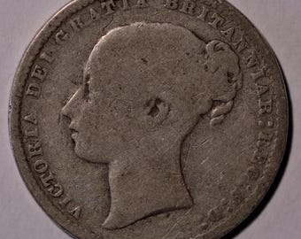 1883年 ビクトリア銀貨 1シリング - Etsy 日本
