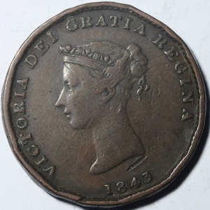1843 New Brunswick Half Penny Token - Etsy