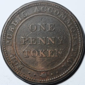 1813 One Penny Token Burslem Staffordshire