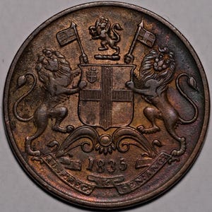 1835 British East India Company Quarter Anna