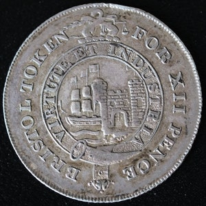 Silber Schilling Token Somerset Bristol um den Handel zu erleichtern