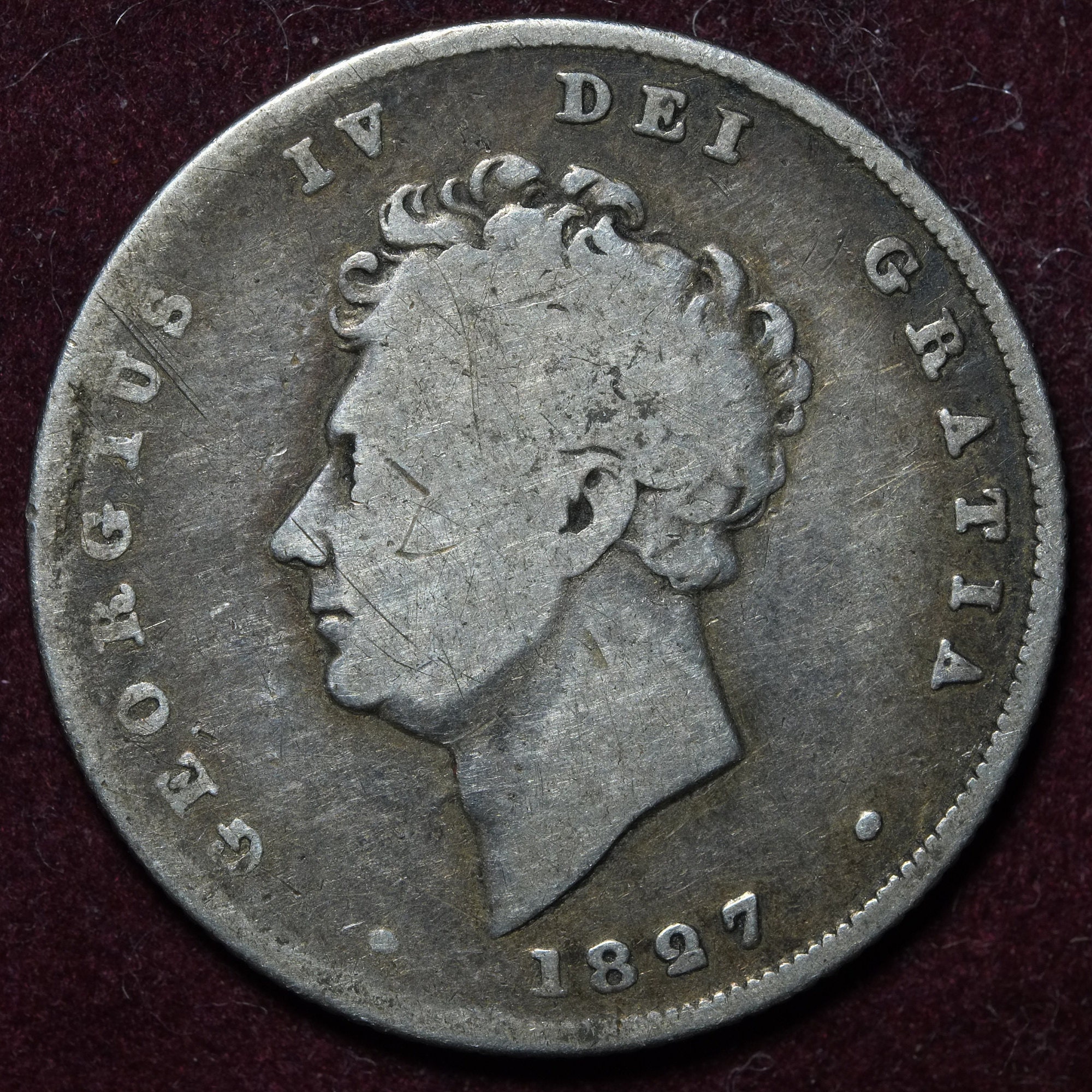 Image of 1827 Silver Shilling George Iiii