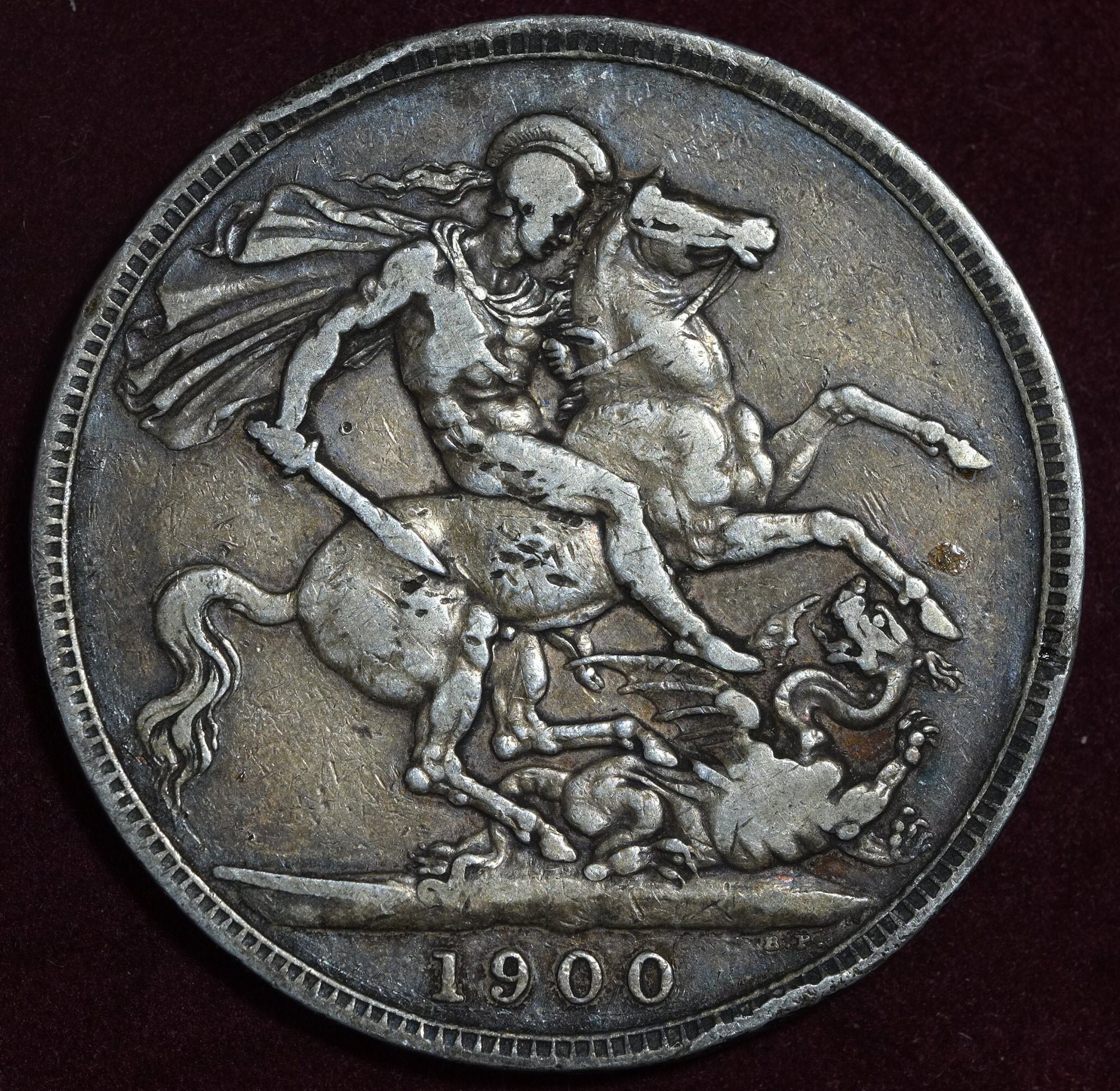 Image of 1900 Lxiii Queen Victoria Veiled Head Full Crown .925 Silver Coin