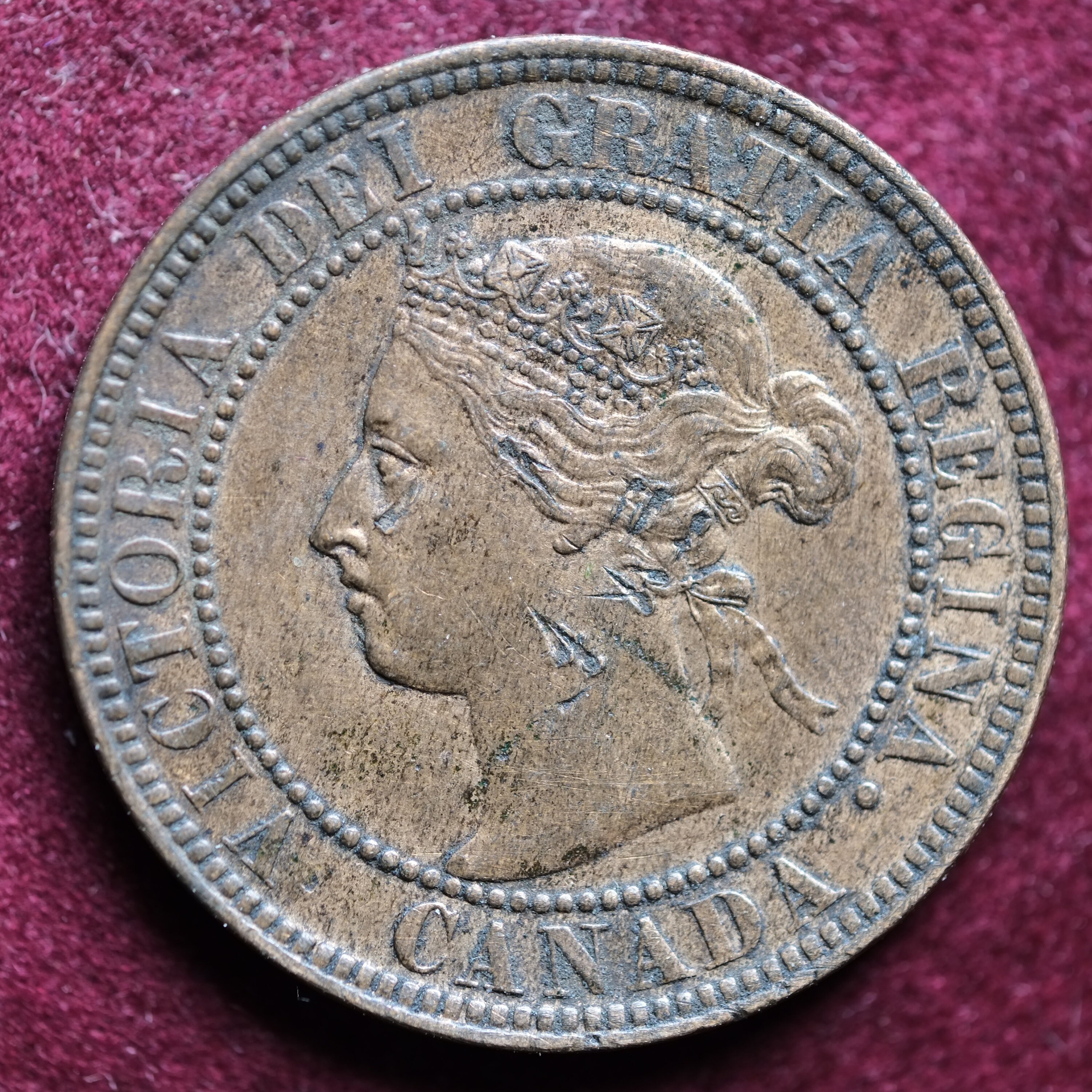 Image of 1900 London Mint Victoria One Cent Coin Canada